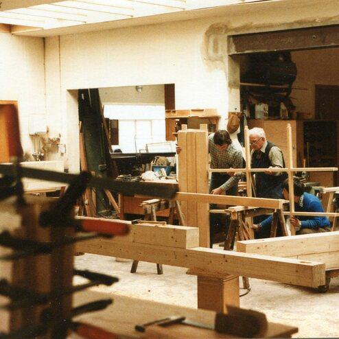 Siegfried Faltin in der Werkstatt