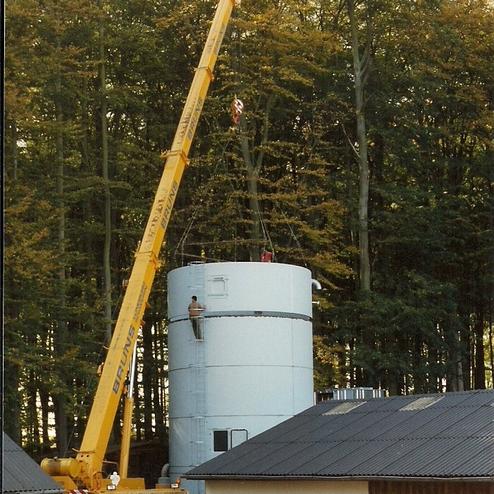 Bau des Spänebunkers